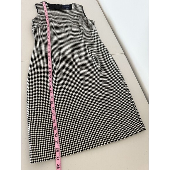 Vintage Ann Taylor 100% Wool Sheath Dress Size 6 P Houndstooth Square Neck New - Picture 7 of 9